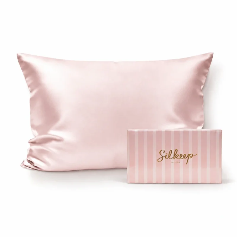 Silkeep svilena baby roze jastučnica 50x70cm sa kutijom