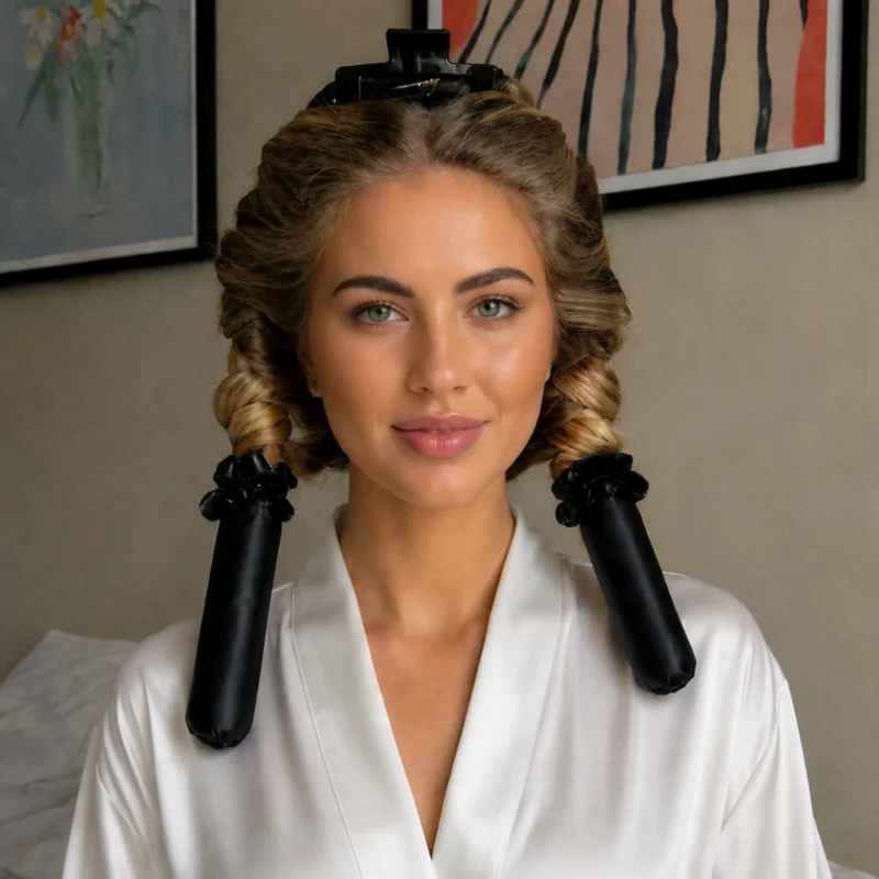 Silkeep svilena crni uvijač sa modelom