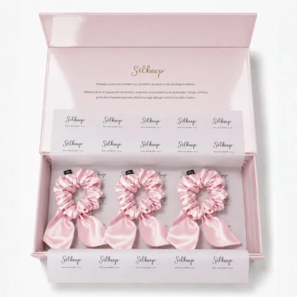 Silkeep baby roze gumice midi m sa mašnicom u kutiji