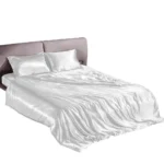 100% Svilena Bela Komplet Double Posteljina