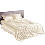 100% Svilena Bež Komplet Double Posteljina