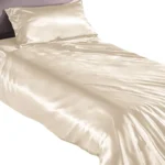 100% Svilena Bež Komplet Single Posteljina