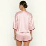Silkeep svilena baby roze letnji set pozadi