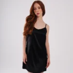 100% Svilena Crna Spavaćica