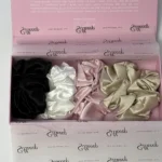 100% Svileni Mix Puffy Set Za Kosu 6cm (4 kom) - Слика 3