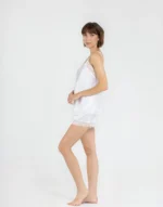 100% Svileni Beli Baby Doll Komplet - Слика 2