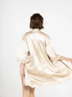 100% Svileni Bež Kimono - Слика 8